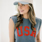 American Flag Canvas Hat