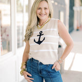 Oasis Escape Anchor Sweater Top