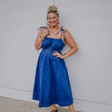 Miss Me Denim Midi Dress