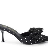 Matisse Goldie Black Dot Heeled Mule