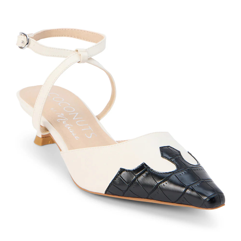 Matisse - Florence Heeled White Mule