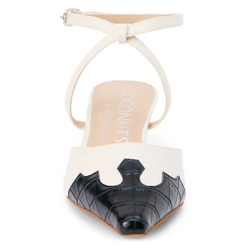 Matisse - Florence Heeled White Mule