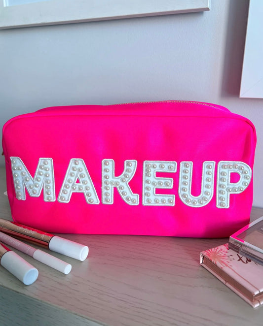 MAKEUP Hot Pink Bag Large