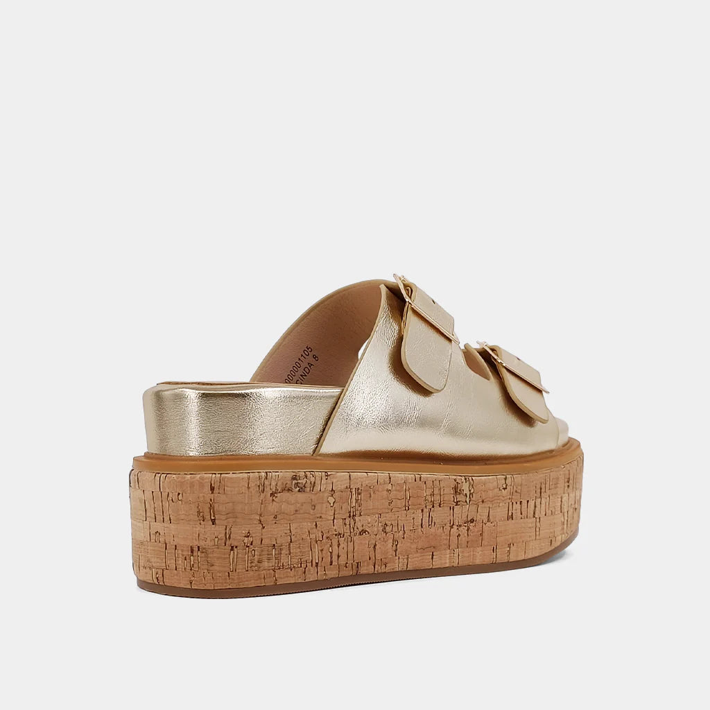 ShuShop - Lucinda Gold Platform Sandal