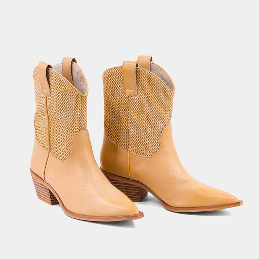 ShuShop - Zahara Woven Cowboy Boot