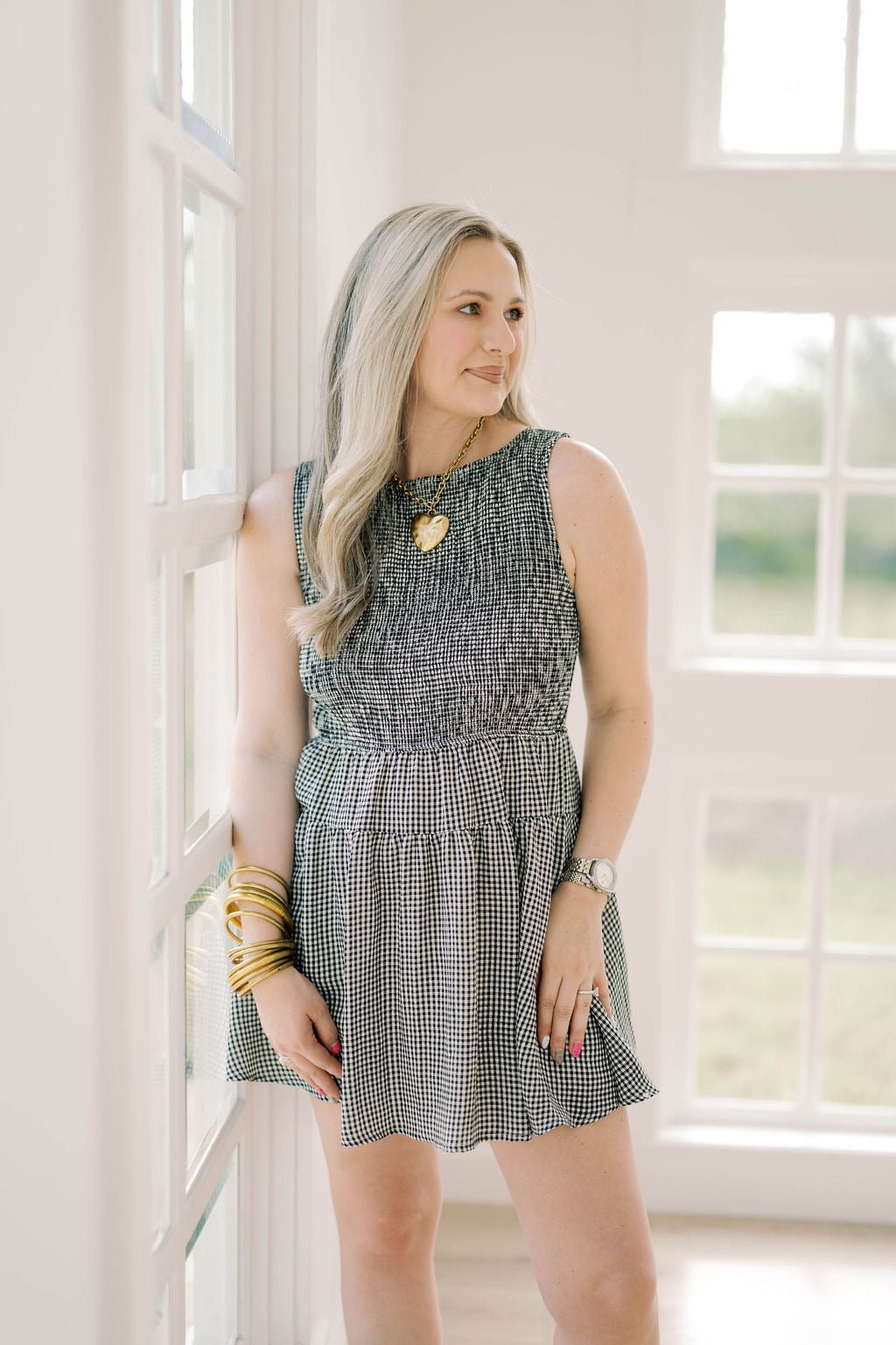 All Kinds Smocked Mini Dress - Dresses - Blu Pepper