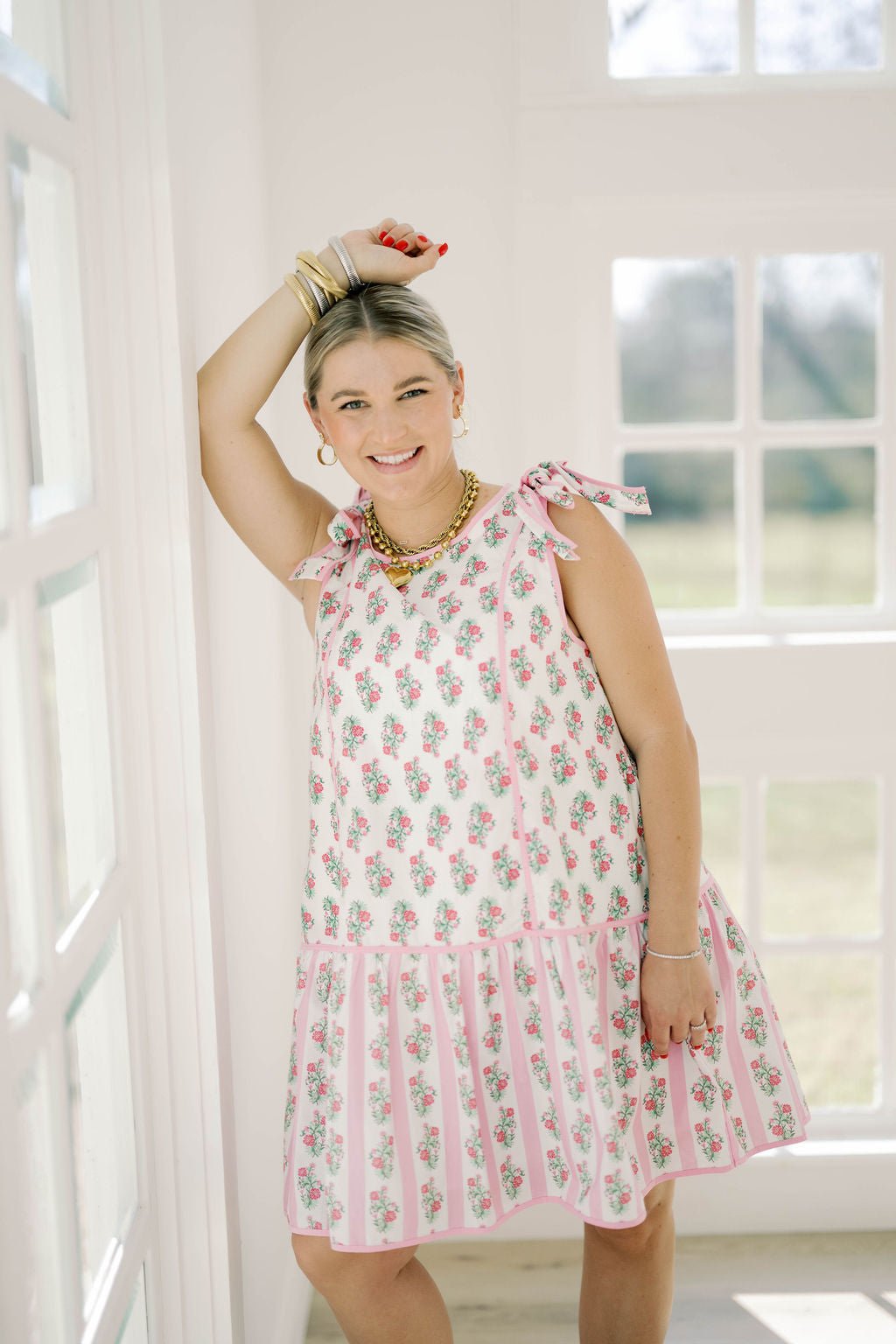 floral cotton dresses Amour in Bloom Cotton Floral Dress