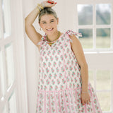 Amour in Bloom Cotton Floral Dress - Dresses - Peach Love CA