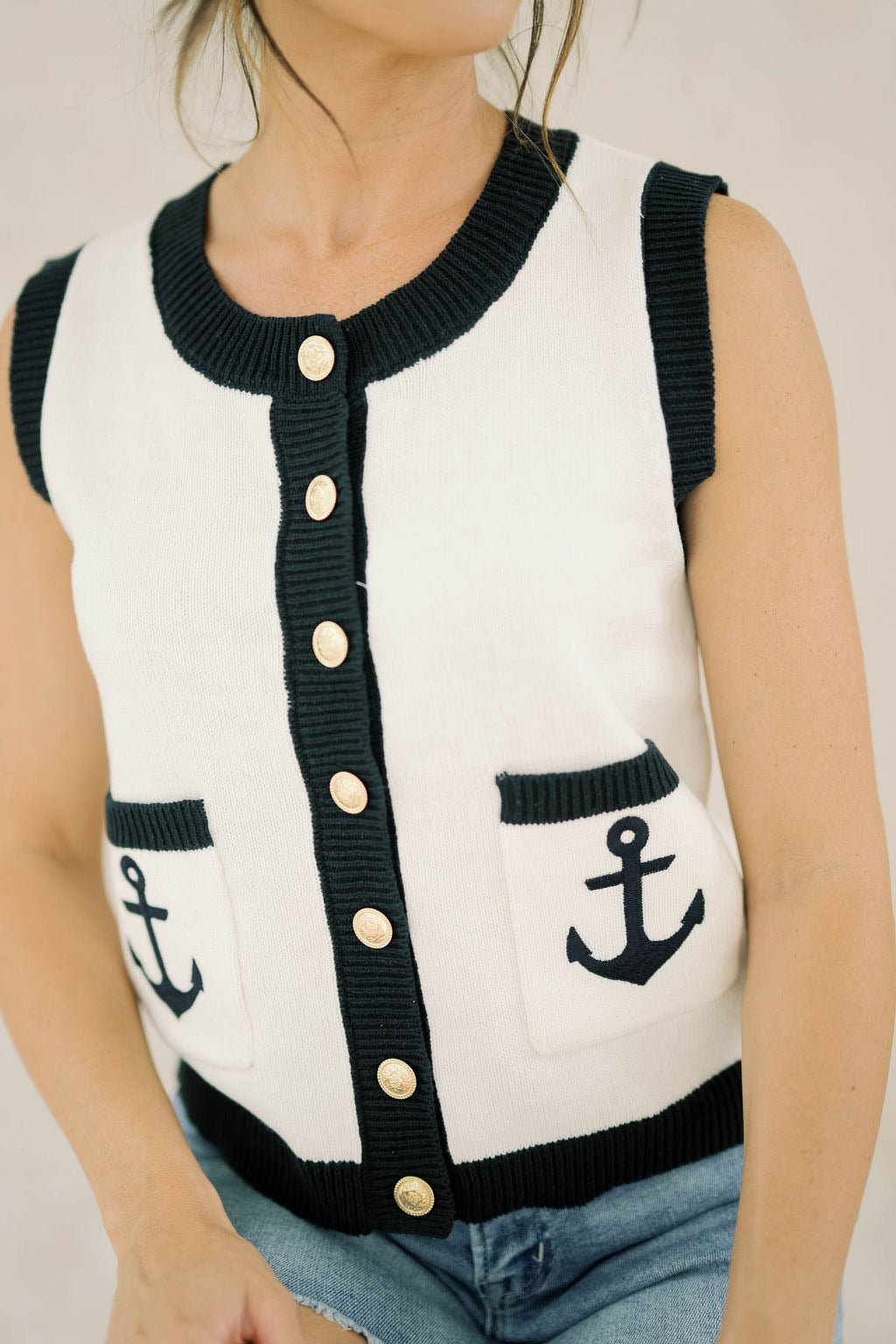 Anchors Away Sweater Top - Tops - Tanks - Able