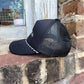black trucker Hat, "Anti-Social" embroidery.