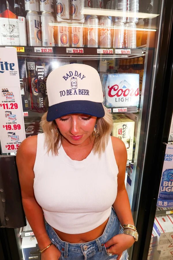 Bad Day Beer Canvas Trucker Hat - Accessories - Hats - Happiest