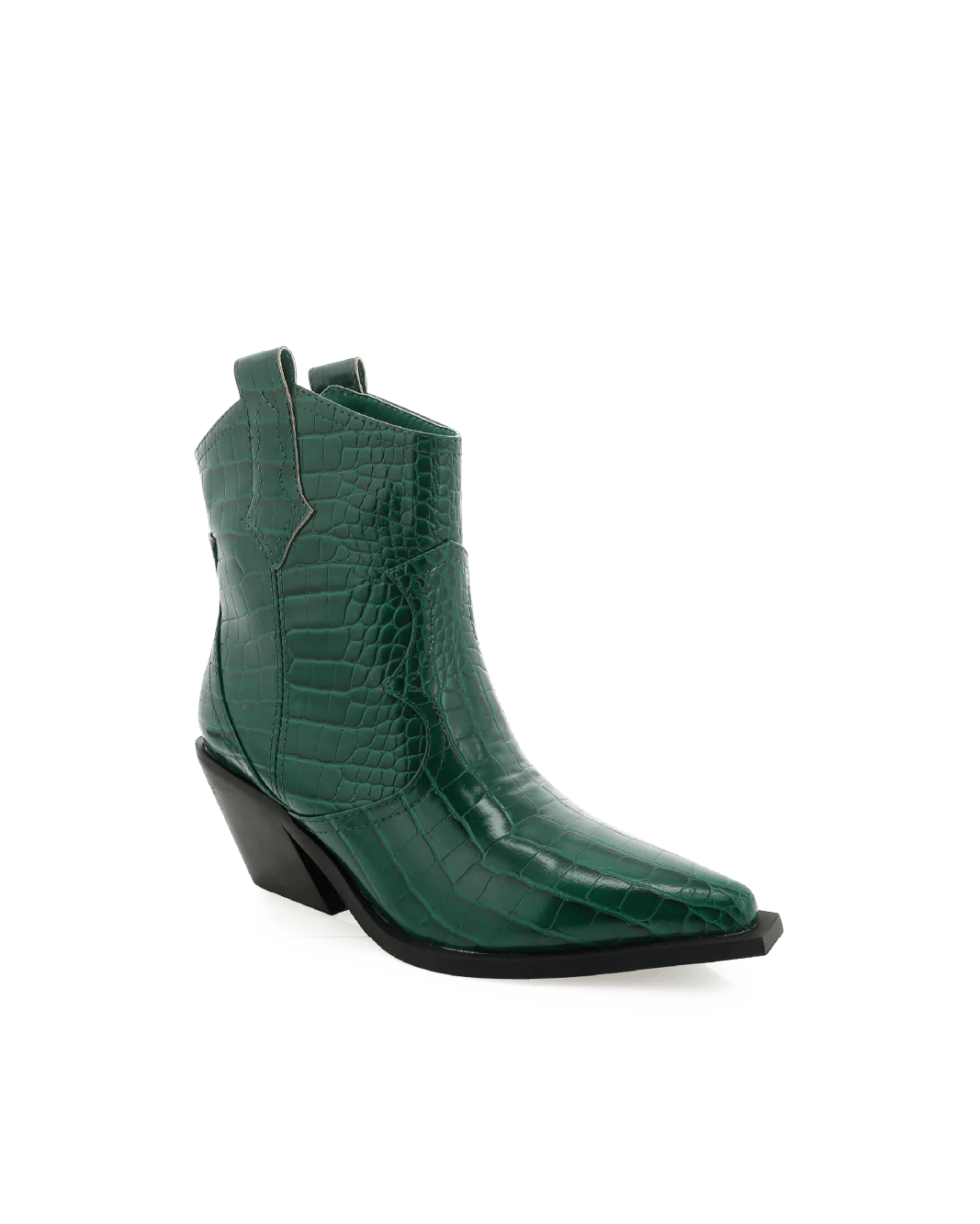 Billini - Ulrina Green Croc Embossed Boots - Billini