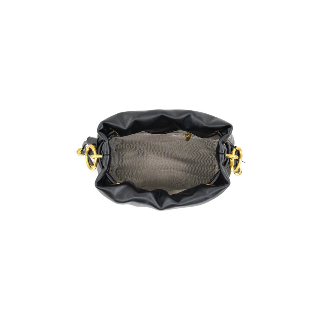 Black Gold Chain Bucket Crossbody Bag - Accessories - Purses & Handbags - BC Bags