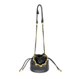 Black Gold Chain Bucket Crossbody Bag - Accessories - Purses & Handbags - BC Bags