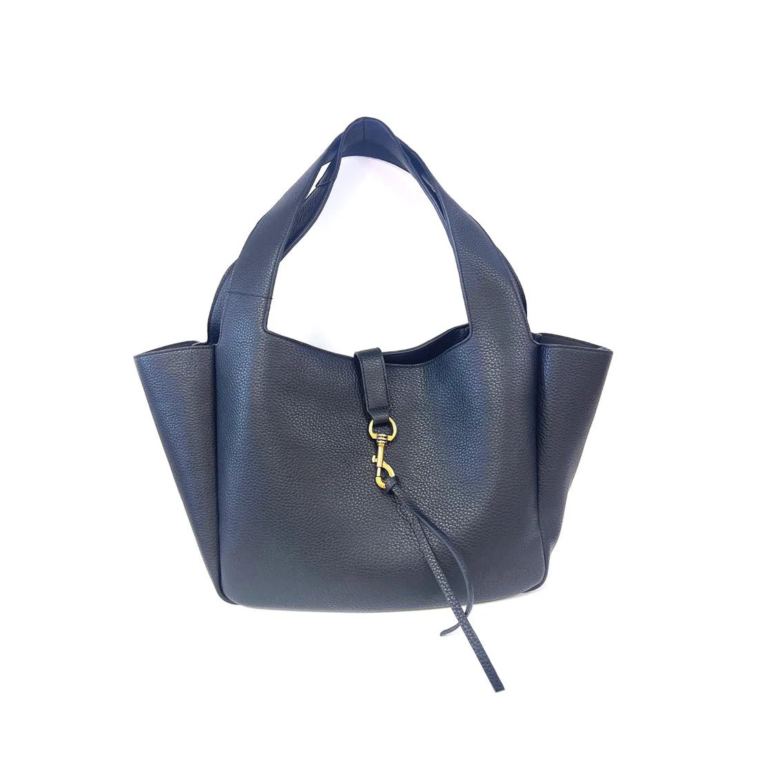 Black Leather Tote Bag - Bags - Totes - BC Bags