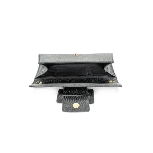 Black Snake Print Clutch/Crossbody Handbag - Accessories - Purses & Handbags - BC Bags