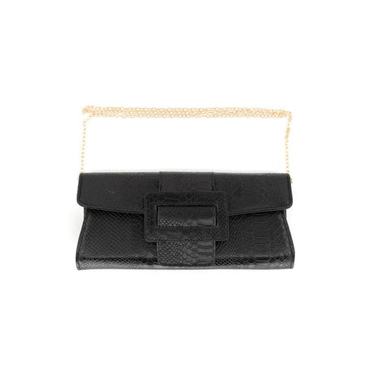 Black Snake Print Clutch/Crossbody Handbag - Accessories - Purses & Handbags - BC Bags