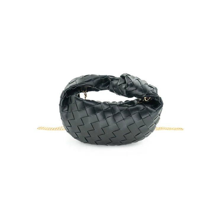 Black Woven Leather Clutch/Crossbody - Bags - Purses & Handbags - BC Bags