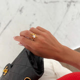 Blair Gold Rhinestone Ring - Jewelry - Rings - Chansutt Pearls