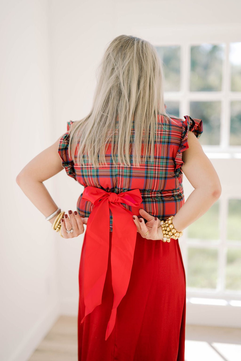 Blissful Time Plaid Puffer Vest - Outerwear - Vests - Peach Love CA