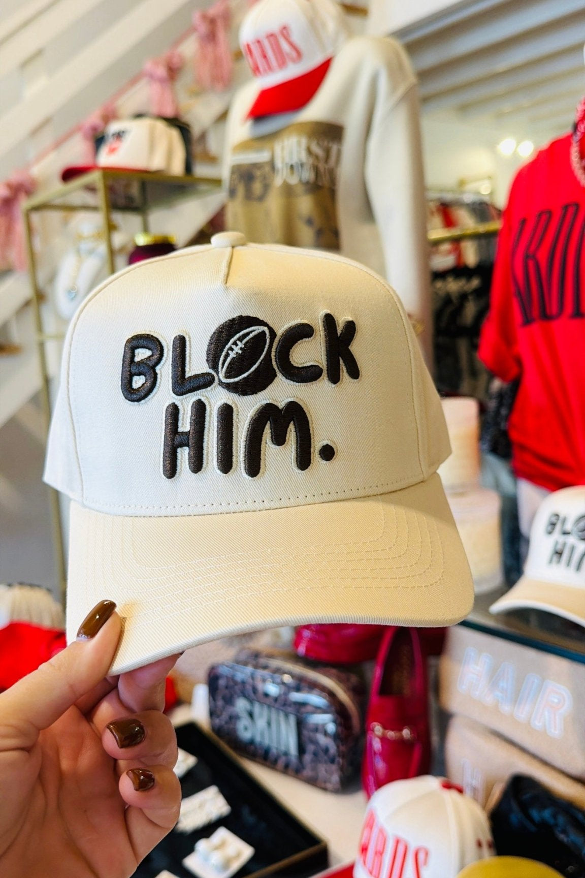 Block Him Canvas Trucker Hat - Accessories - Hats - Summer Tees