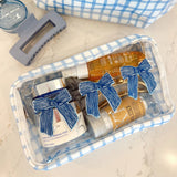 Blue Bows Clear Medium Travel Bag - Accessories - Travel - Kenz Kustomz
