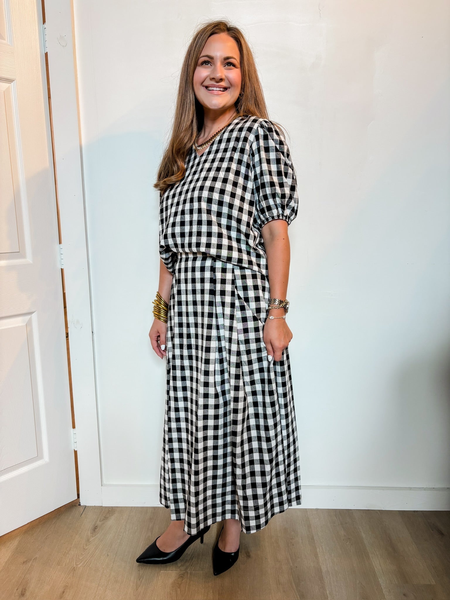 Boho Bliss Gingham Top - Tops - Blouses - She & Sky
