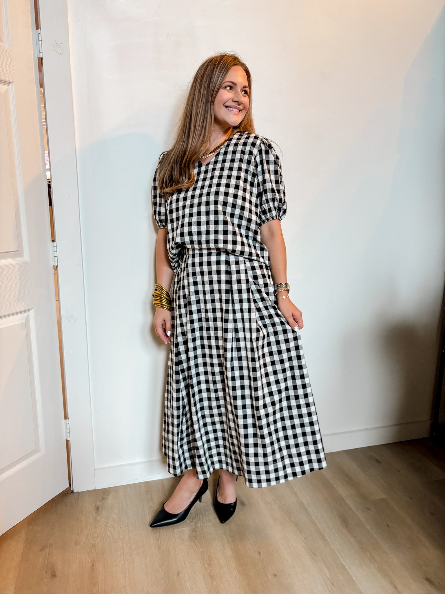 Boho Bliss Gingham Top - Tops - Blouses - She & Sky