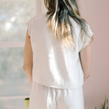 Bonbon Linen Striped Shorts - Bottoms - Shorts - Hunter & Brown
