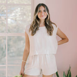 Bonbon Linen Striped Top - Tops - Tees - Hunter & Brown