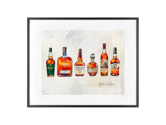 Abstract Bourbon Collage Print