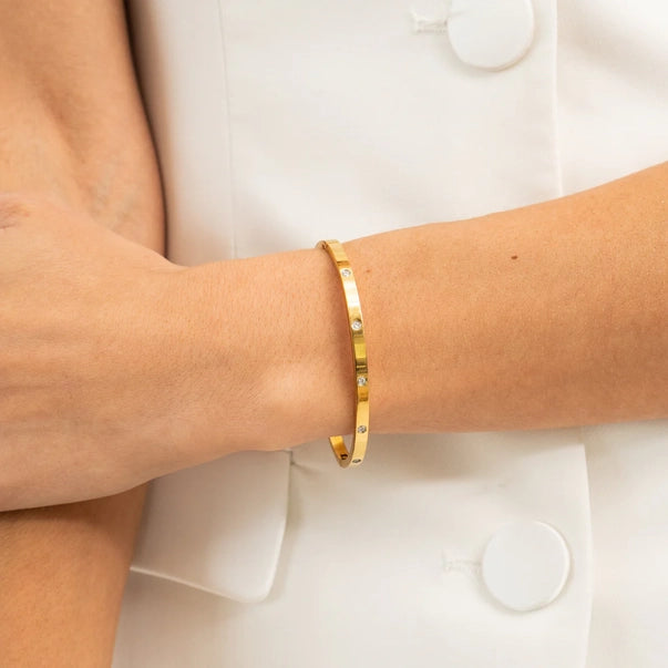 Diamond Gold Bangle