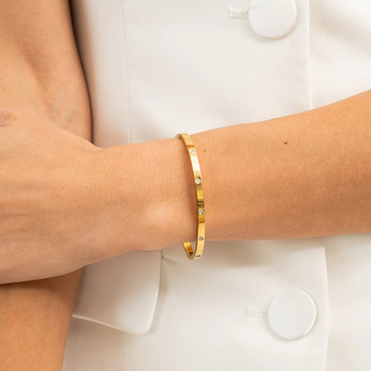 Diamond Gold Bangle