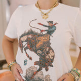 Bronc Rider Cropped Tee - Tops - Tees - Summer Tees