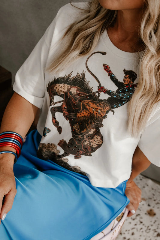 Bronc Rider Cropped Tee