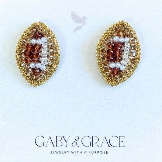 Game Day Football Stud Earrings