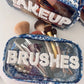 BRUSHES Medium Clear Blue Travel Bag - Accessories - Travel - Kenz Kustomz