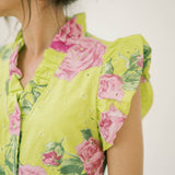 Capri Villa Ruffle Top - Tops - Blouses - Entro