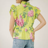 Capri Villa Ruffle Top - Tops - Blouses - Entro