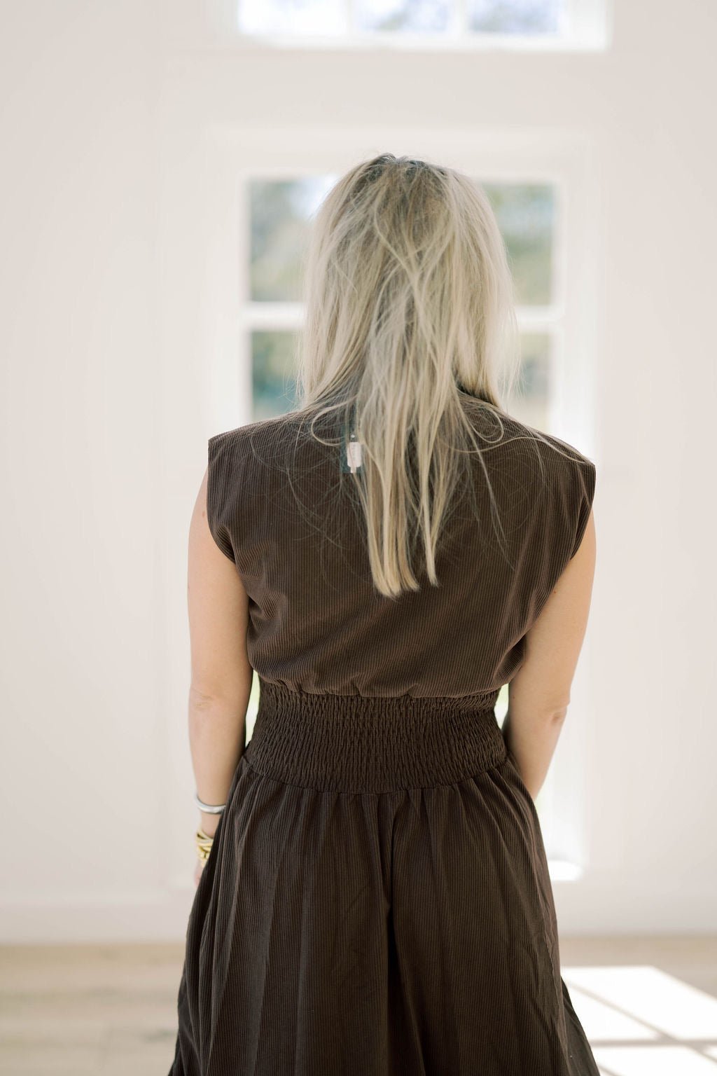 Casual Stroll Corduroy Midi Dress - Dresses - She & Sky