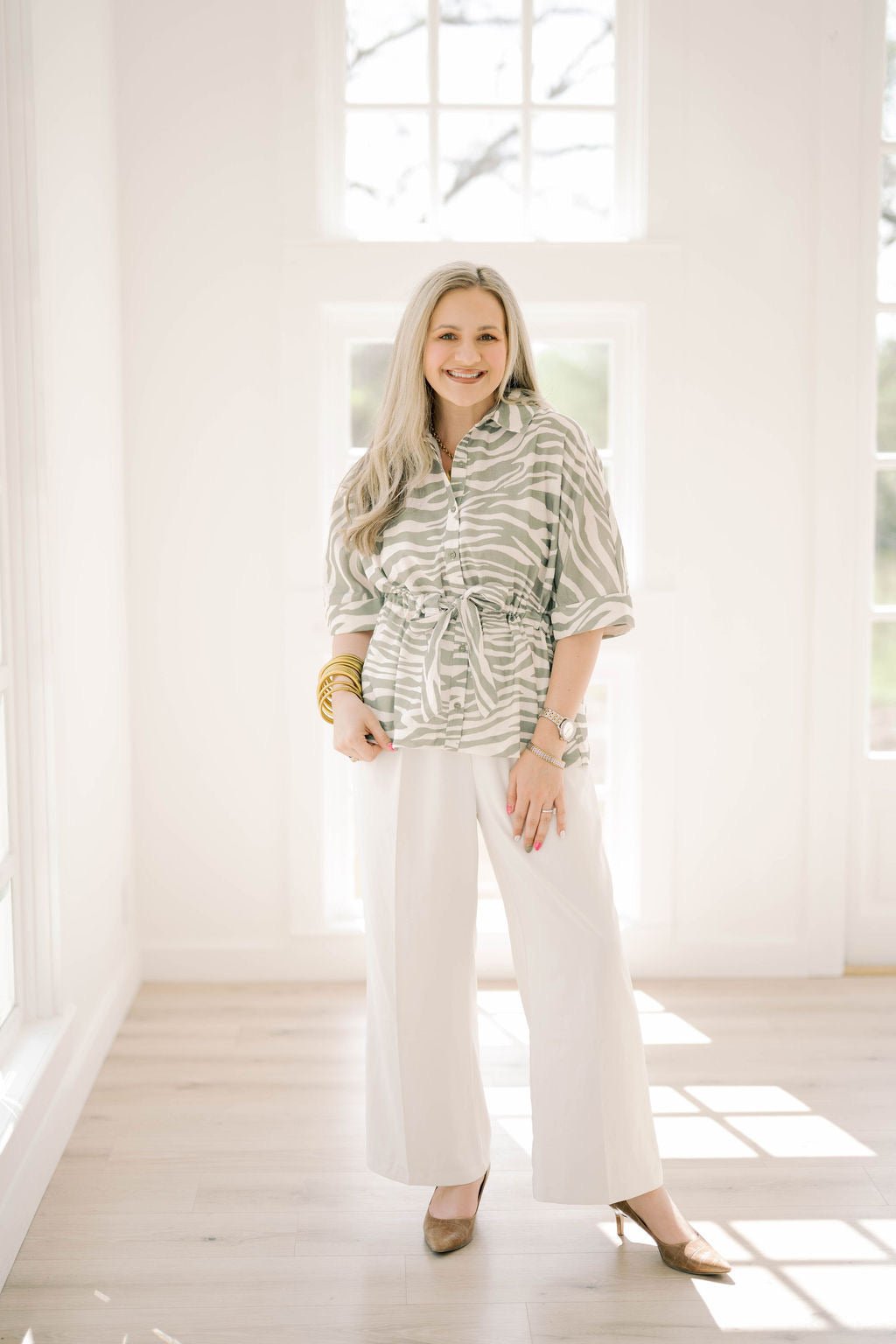 Catch Me Zebra Top - Tops - Blouses - Entro