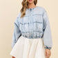 Center Stage Denim Oversized Zipper Jacket - Outerwear - Jackets - TCEC