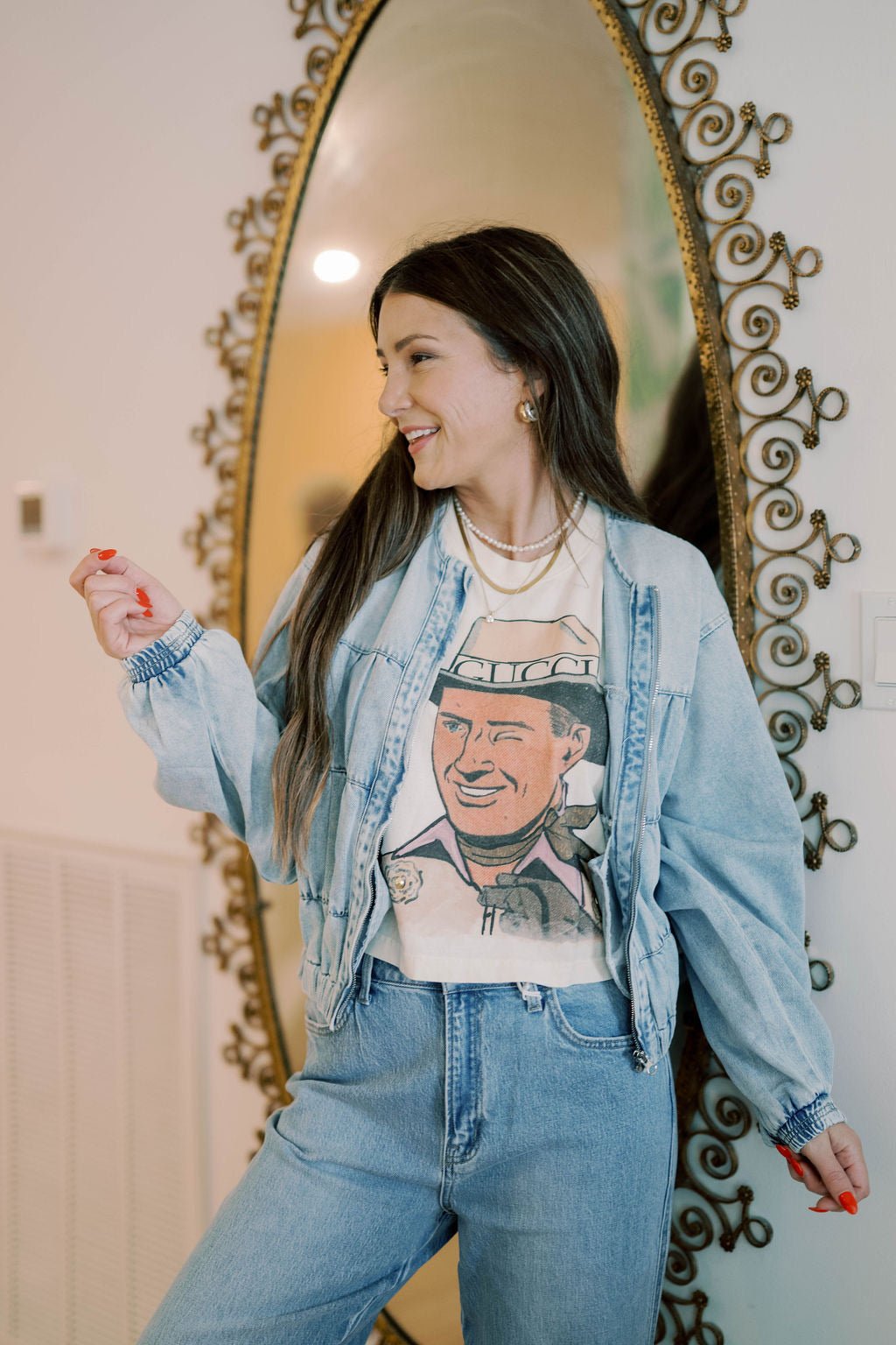 Center Stage Denim Oversized Zipper Jacket - Outerwear - Jackets - TCEC
