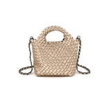 Champagne Woven Mini Clutch Crossbody - Accessories - Purses & Handbags - BC Bags
