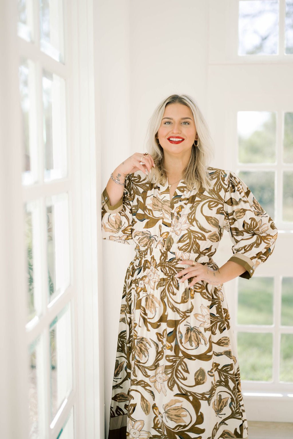 Charm & Chic Floral Dress - Dresses - She & Sky