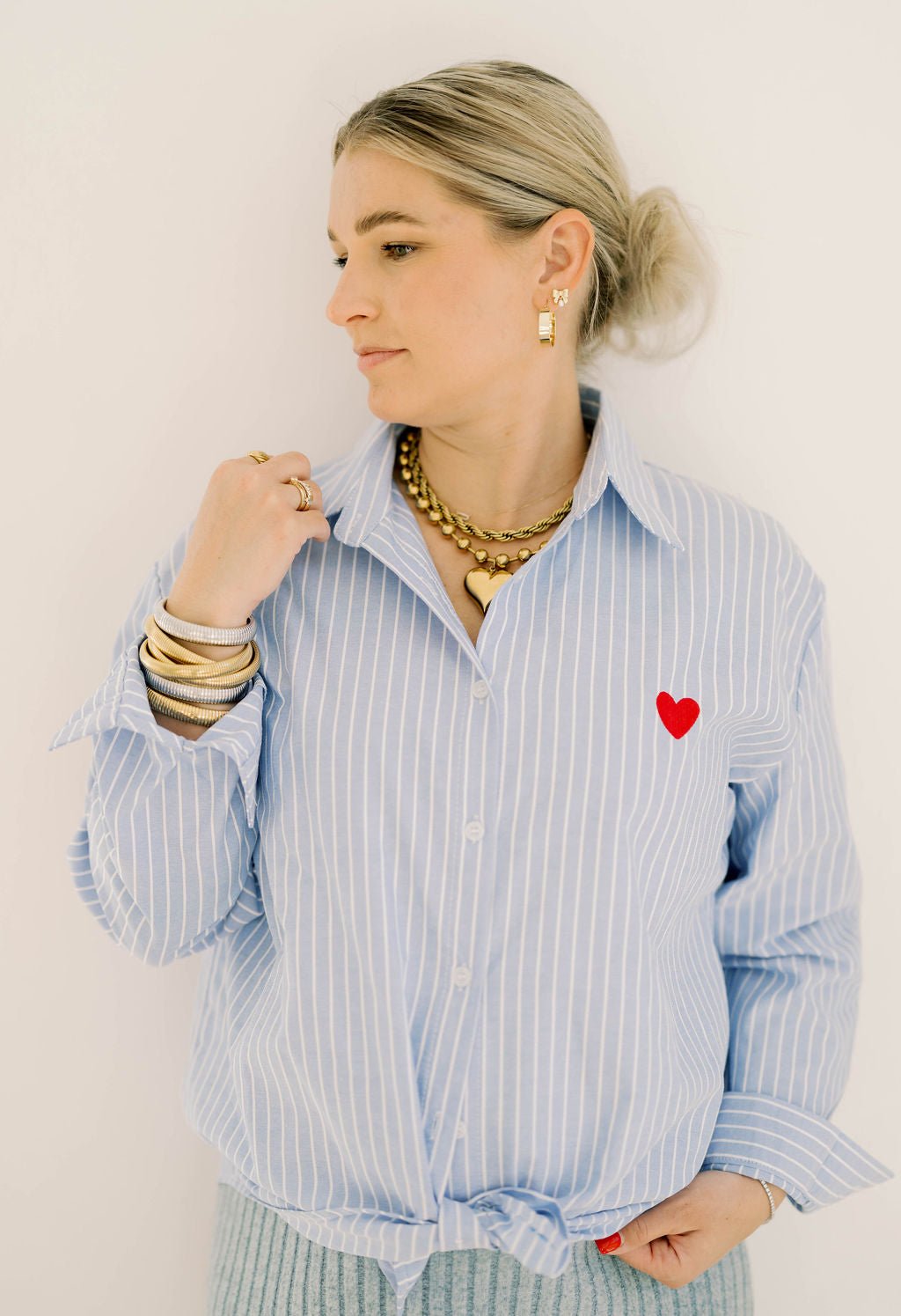 Charming Glance Button Down Top - Tops - Blouses - Q2