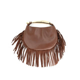 Chocolate Fringe Tote Handbag - Bags - Totes - BC Bags