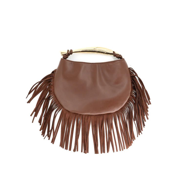 Chocolate Fringe Tote Handbag - Bags - Totes - BC Bags