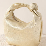 Chrissy Knotted Metallic Gold Handbag - Accessories - Purses & Handbags - Shiraleah