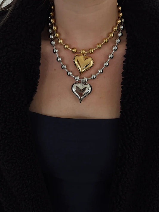 Chunky Heart Necklace - Jewelry - Necklaces - Chansutt Pearls